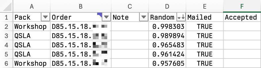 A screenshot of Excel, showing my working.